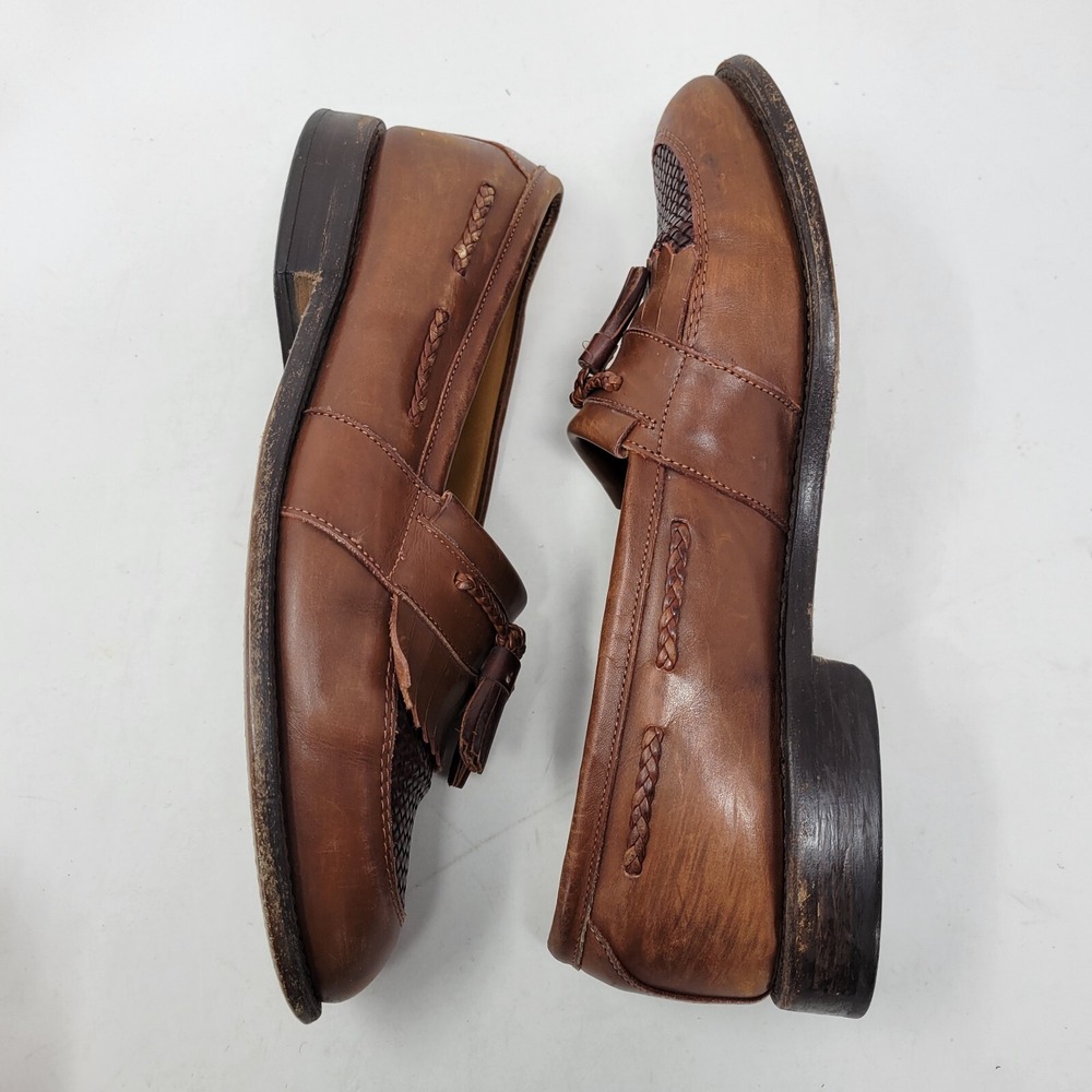 Allen Edmonds Shoes Mens 9 Oxford Brogue‎ Dress Loafer Dockside Tassel Cody - Picture 4 of 8